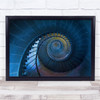 Architecture Abstract Spiral Staircase Nexus Stairs Steps Wall Art Print