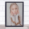 Beauty White Baby breath Flowers Dream Long hair Kristina Wall Art Print Beauty White Baby breath Flowers Dream Long hair Kristina Wall Art Print