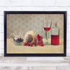 Rat Rodent Red Glass Wine Animal Animals Still Life Mouse Wall Art Print