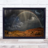 Africa Namibia Rainbow Clouds Sky Savannah Car Path Road Wall Art Print