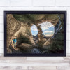 Enjoying The Light Coming Through Cold Window Frame cave Wall Art Print