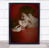 Love Romance Romantic red Couple Pair Together Affection Wall Art Print