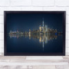 Panorama Architecture Night Landscape Reflection Skyline Wall Art Print