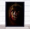 Pushkar Festival India Varanasi Dark Low Key person Face Wall Art Print