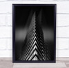 Skyscraper Black White Building Abstract City triangular Wall Art Print