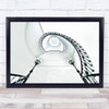 Stairs Staircase Architecture High Key High-Key Abstract Wall Art Print