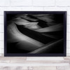 Landscape Black Zigzags Sand Dunes Waves Black Mood Light Shadow Print