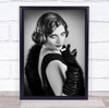 20's fashion woman cigarette gloves black ad white pose Wall Art Print 20's fashion woman cigarette gloves black ad white pose Wall Art Print