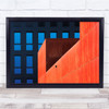 Abstract Architecture Red Geometry Shapes Windows Rusty Wall Art Print