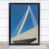 Architecture Bridge Harp Mast Concrete Abstract Sailing Wall Art Print