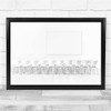 Architecture repeat pattern Chairs Screen Black & White Wall Art Print