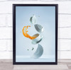 Coffee Splash Drink Balance Porcelain Caffeine Espresso Wall Art Print