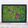 Landscape Farmers Float Lily pads floral boat pink lake Wall Art Print