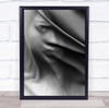 Portrait Cloth Grain Grainy Face Woman Model Eye Fabric Wall Art Print