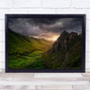 Spain Asturias Somiedo Mountain Sunset Green Sun Valley Wall Art Print