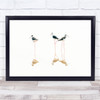 Wildlife Thailand Black-Winged Stilts Nature reflection Wall Art Print