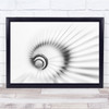 Abstract Lines Architecture Black White High-Key Whirl Wall Art Print