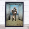 Creative Edit Hands Hand Heart Suit Beach Sand Surreal Wall Art Print