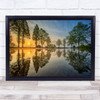 Fuji Japan Sunset Volcano Icon Fog Clear Autumn Travel Wall Art Print