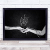 Hands Roots Plant Connected Connection Flower Together Wall Art Print