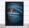 Portrait Blue Eyes Human People Face Beauty Woman Look Wall Art Print