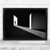 Silhouette Black & White Shadow Light Contrast Doorway Wall Art Print