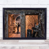 The Carpenter In Abandoned Derelict Building Landscape Wall Art Print