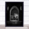 Tulun Dome Framed archway black and white architecture Wall Art Print