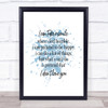 Fake A Smile Inspirational Quote Print Blue Watercolour Poster