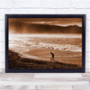Beach Sea Play Ball Boy Person Landscape Gran Canaria Wall Art Print