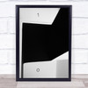 Binary Language black and white abstract architecture Wall Art Print