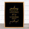 Fall Apart Quote Print Black & Gold Wall Art Picture