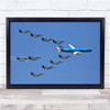 Formation Jet Fighter Airplane Escort Protection Safe Wall Art Print