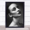 Portrait Face Model Girl Woman Simple Simplicity Neck Wall Art Print