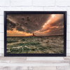 Water Sea Ocean Lake Tower Landscape Seascape Maidens Wall Art Print