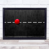 Abstract Creative Black Red White Umbrella Line Road Wall Art Print