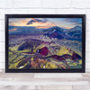 Aerial Drone Iceland Valley Sunrise Volcano Mountain Wall Art Print