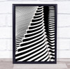 Black and white Mobilegraphy architecture Curve Wave Wall Art Print