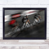 Cycling Track Speed Motion Three Men Reflection Gent Wall Art Print