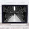 Interface circular tunnel passage underground travel Wall Art Print