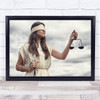 Justice Law Balance Goddess Sword Weapon Model woman Wall Art Print