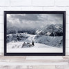 Landscape Austria Alps Horberg Mountains Snow Skiing Wall Art Print
