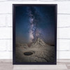 Night Landscapes Sky Rock Formation Formations Stars Wall Art Print