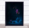 Purple Flowers Vase Still Life Flower Bouquet Summer Wall Art Print