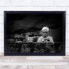 Tricot man wall looking down glasses black and white Wall Art Print Tricot man wall looking down glasses black and white Wall Art Print