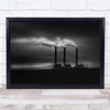 Landscape Mood Baw Contrast Documentary Clean Smoke Wall Art Print