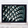 Abstract architecture grey triangles Esplanade Blue Wall Art Print