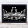 Architecture Belgium Guillemins Railway Black White Wall Art Print