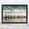 Architecture Modern Reflection New Jersey River USA Wall Art Print