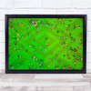 Bright Green Field People Ariel View Diamond Shapes Wall Art Print